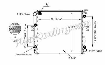 Picture of Komatsu Radiator - Plastic Tank TR7772