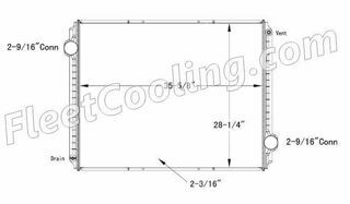 Picture of IC Corporation, International Navistar Radiator - Plastic Tank TR7122P