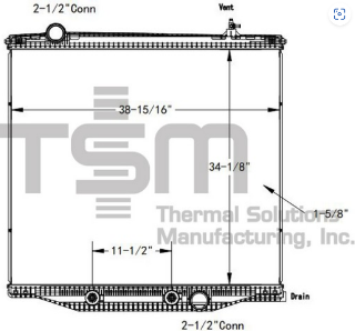 Picture of International Navistar Radiator - Plastic Tank TR7556P