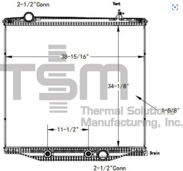 Picture of International Navistar Radiator - Plastic Tank TR7556P
