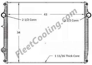 Picture of Kenworth / Peterbilt Radiator - Plastic Tank TR7324P