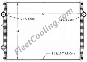 Picture of Kenworth / Peterbilt Radiator - Plastic Tank TR7324P
